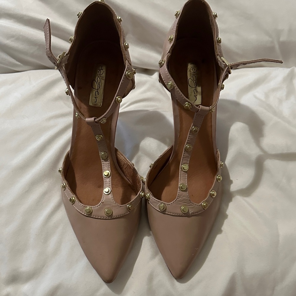 Halogen Studded Pink Heels